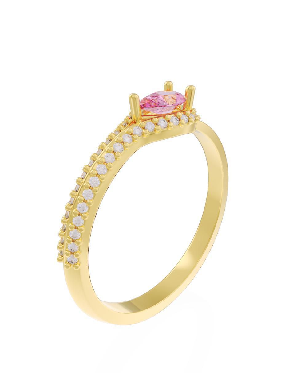Anillo de compromiso "de" oro 10 k fonelli eternidad 2025 zirconia