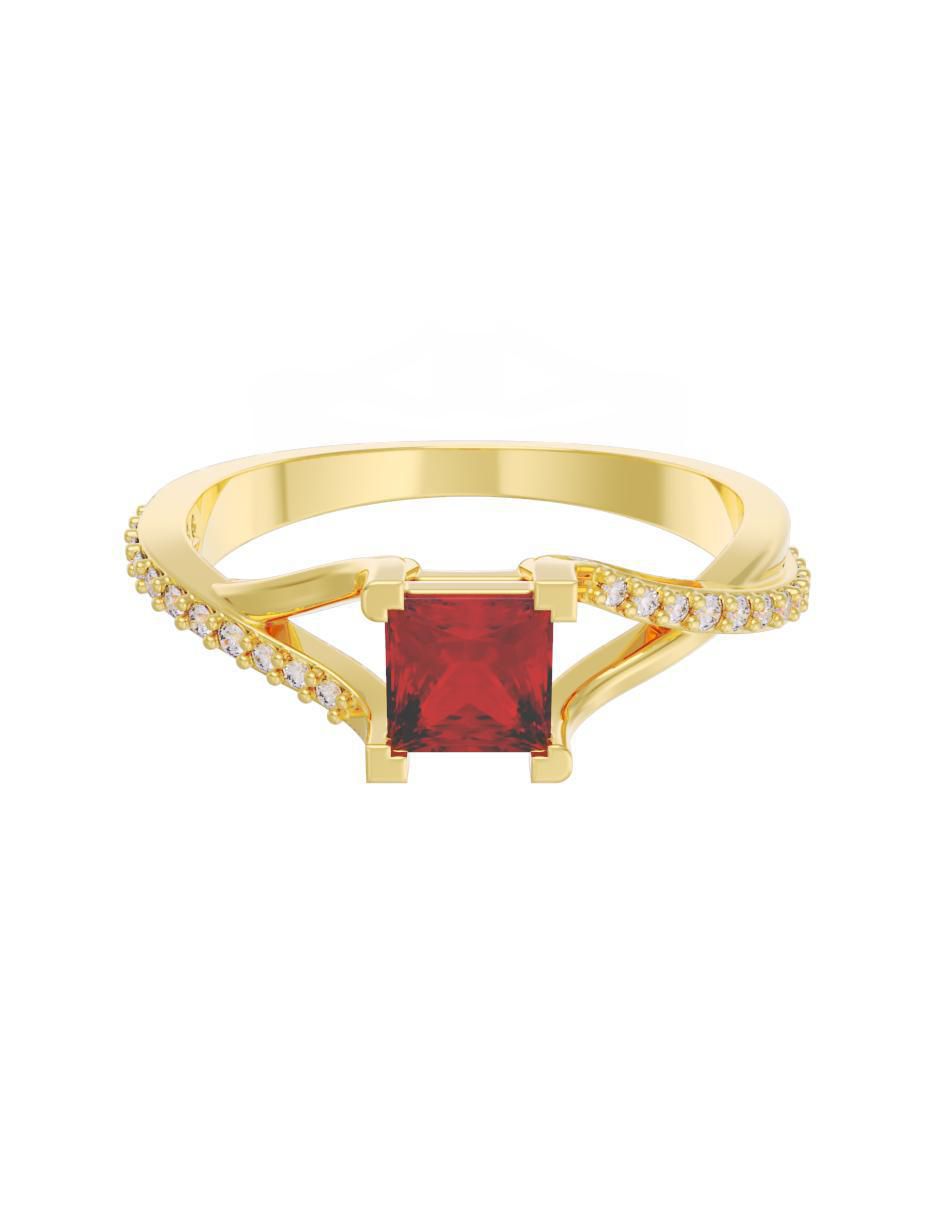 Anillo de compromiso de oro 10 k Eternidad 2025