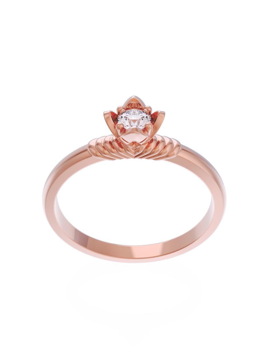 Anillo de compromiso de oro 10 k Eternidad 2