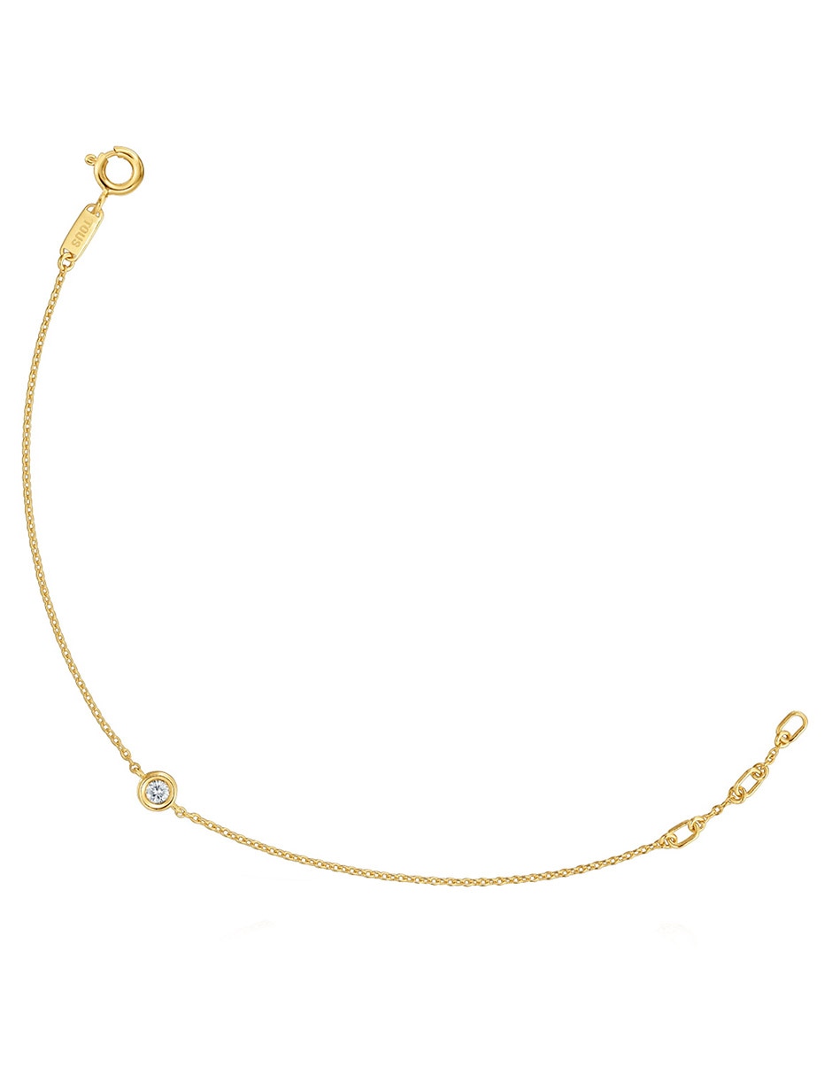 Pulsera de plata P 925 Line LGD con acabado baño de oro 2