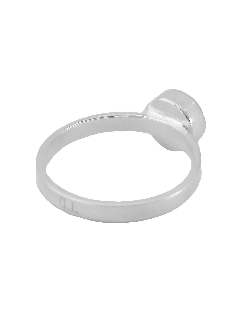 Anillo circular Destellos de la Tierra P 925 de plata turquesa brillante 3