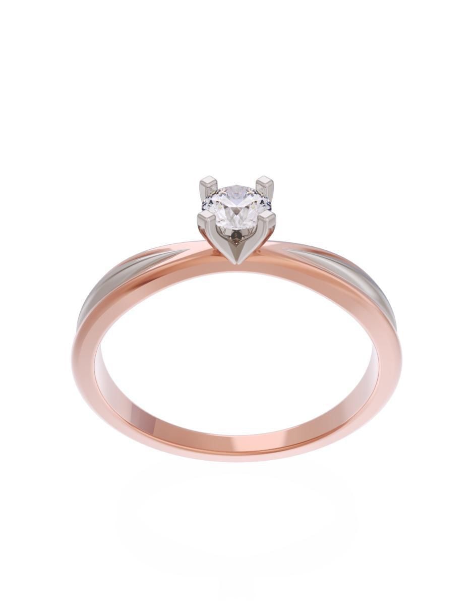Anillo de compromiso de oro 10 k Eternidad 2