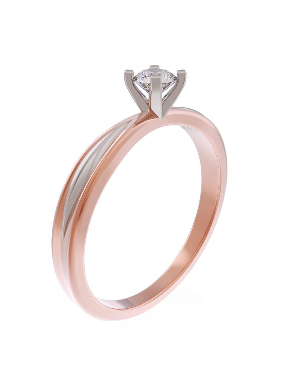 Anillo de compromiso de oro 10 k Eternidad 3