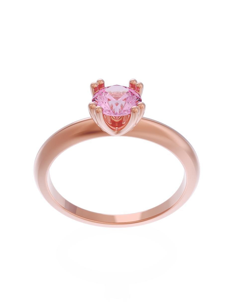 Anillo de compromiso de oro 10 k Eternidad 2