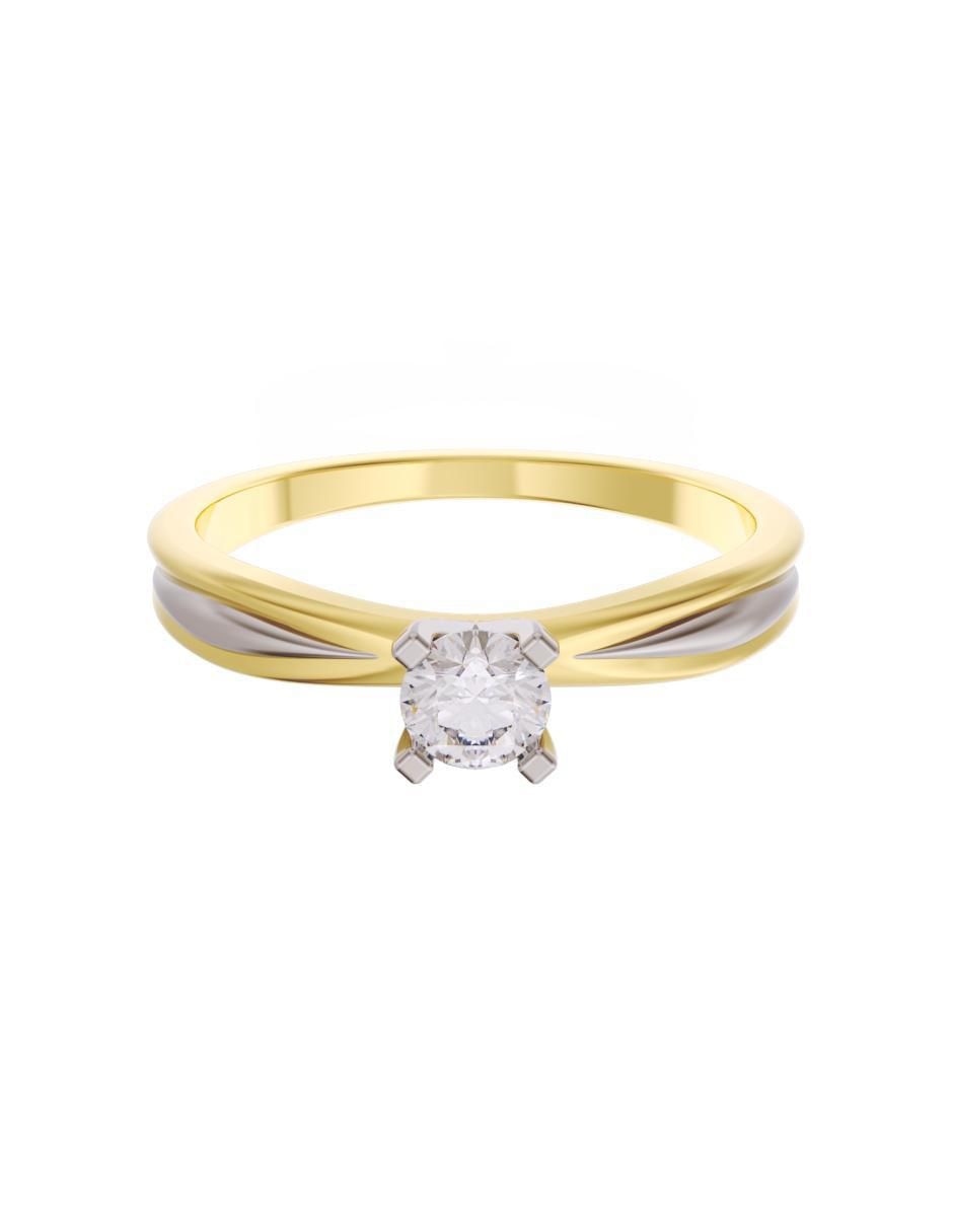 Anillo de compromiso de oro 10 k Eternidad