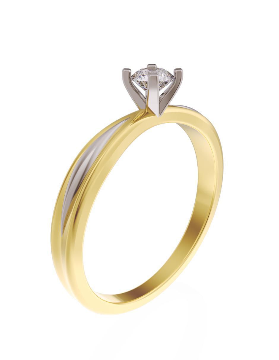 Anillo de compromiso de oro 10 k Eternidad 3