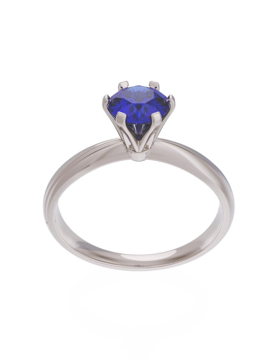 Anillo de compromiso de oro 10 k Eternidad 2