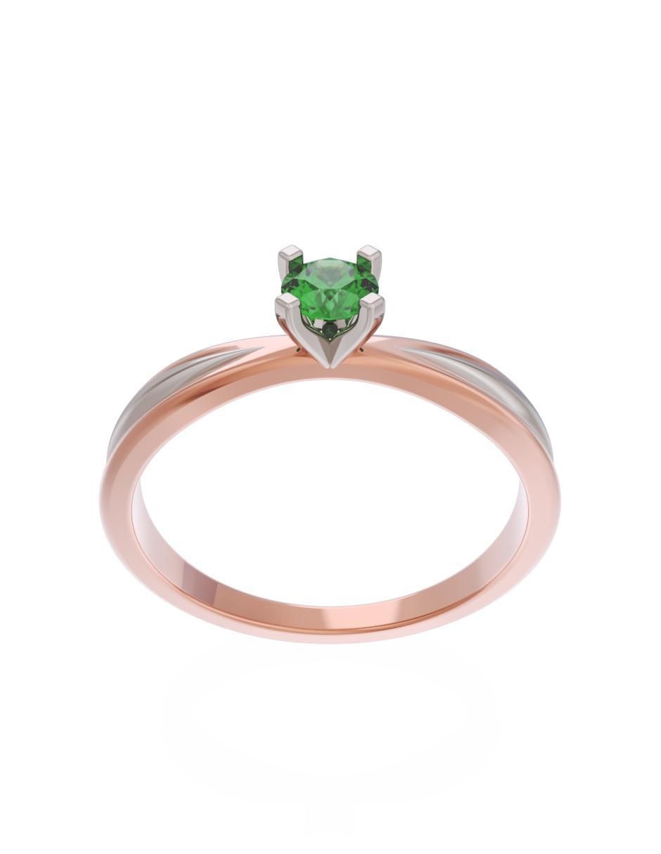 Anillo de compromiso de oro 10 k Eternidad 2
