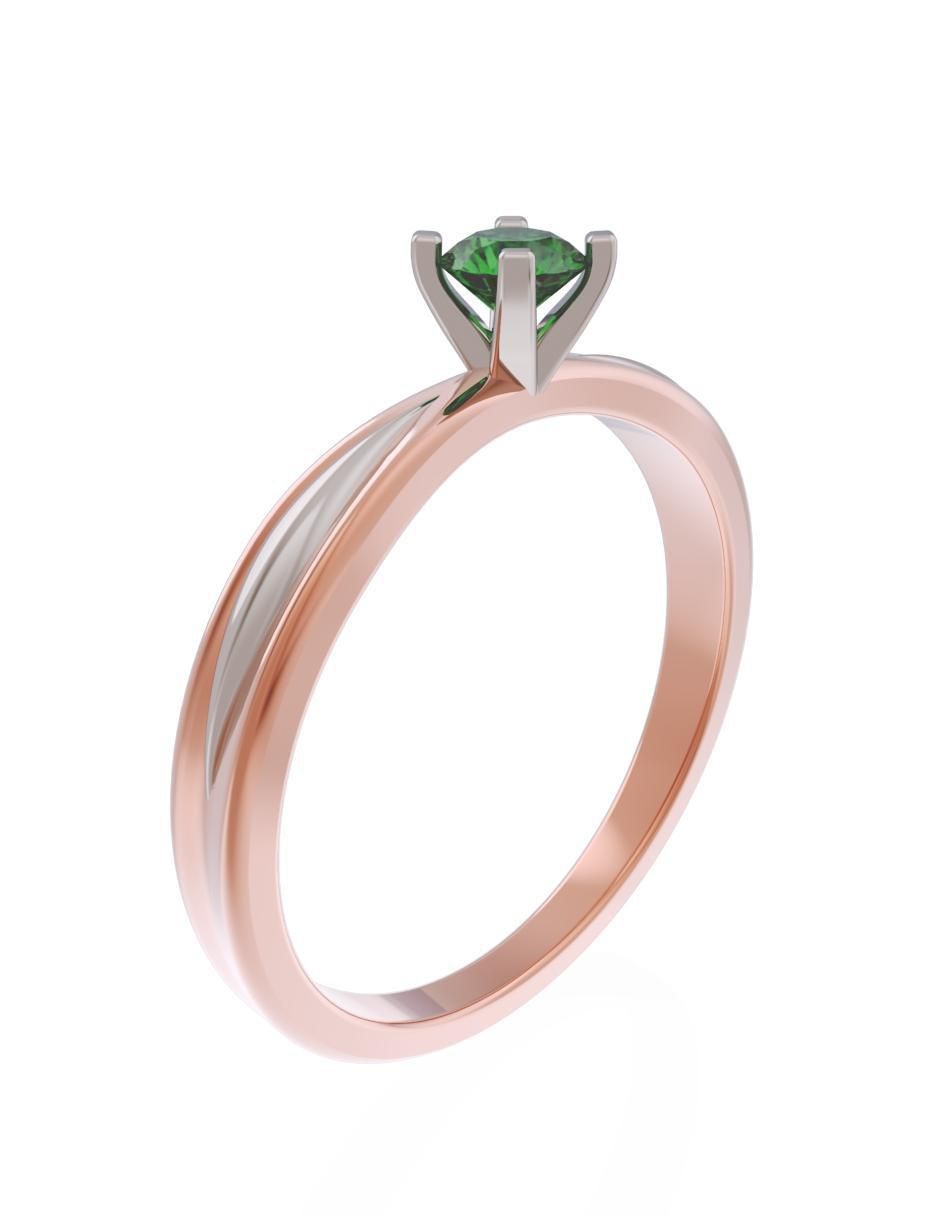 Anillo de compromiso de oro 10 k Eternidad 3