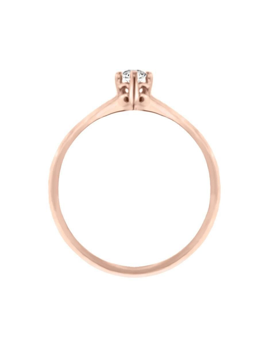 Anillo de compromiso de oro 14 k Gala diamante 3