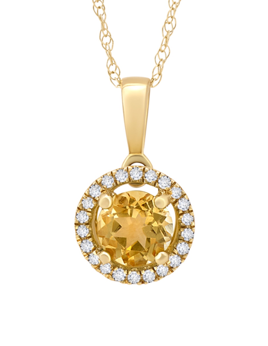 Collar con dije de oro amarillo 14 K 2