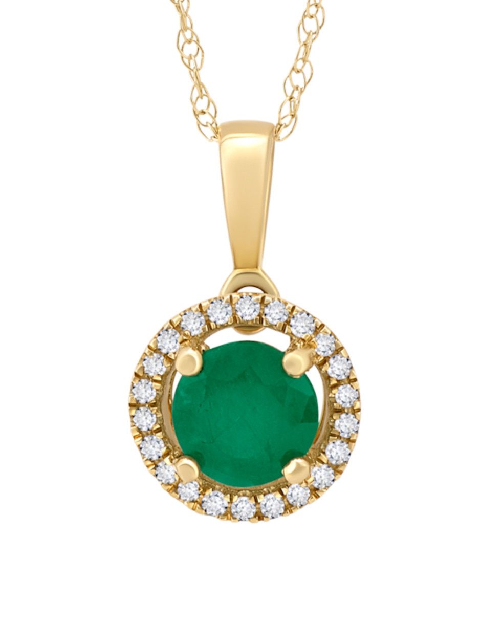 Collar con dije de oro amarillo 14 K 2