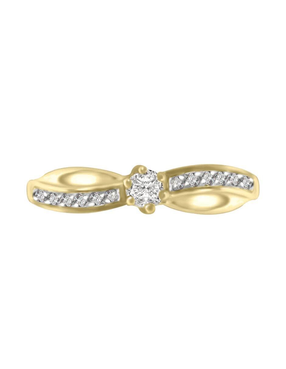 Anillo de compromiso de oro 14 k Keira diamante