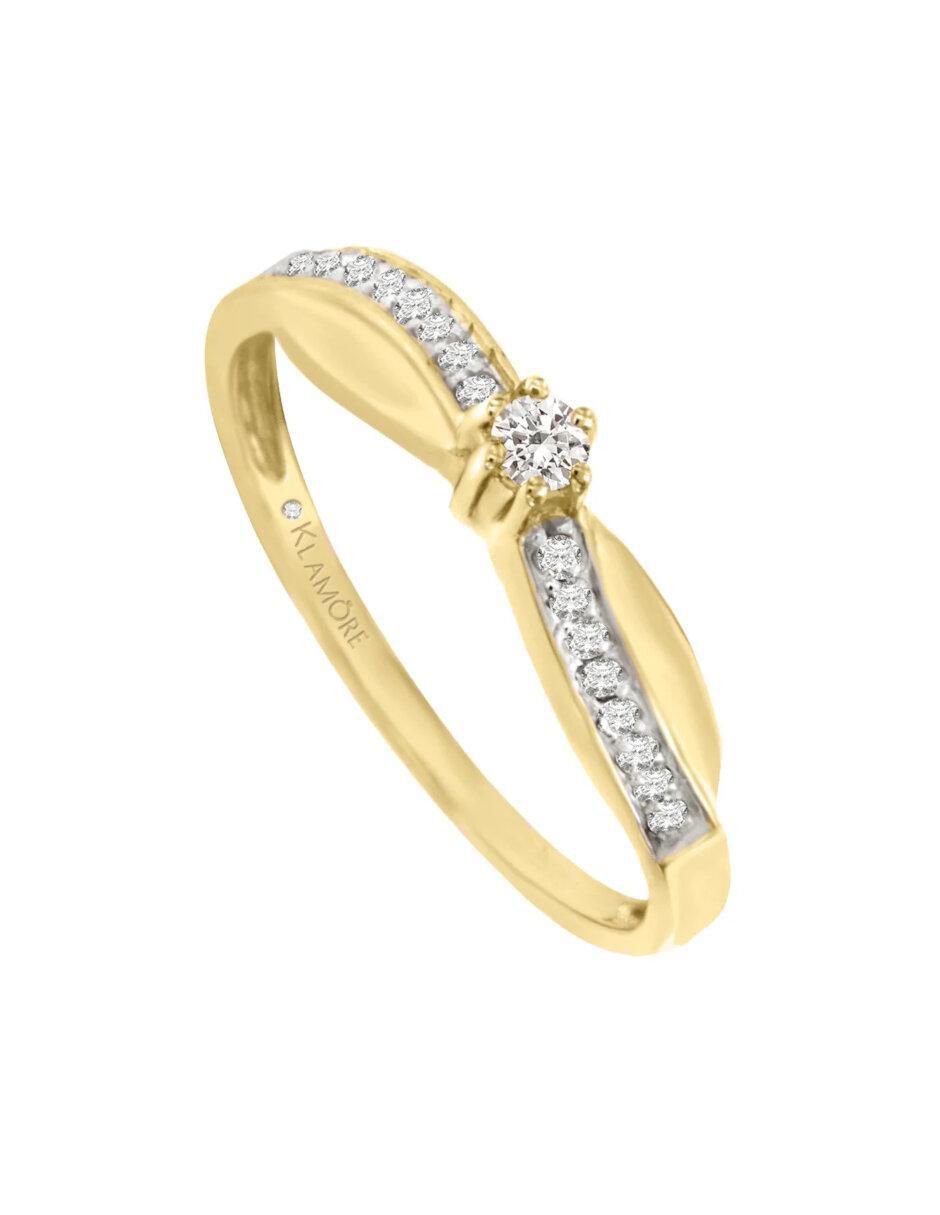 Anillo de compromiso de oro 14 k Keira diamante 3
