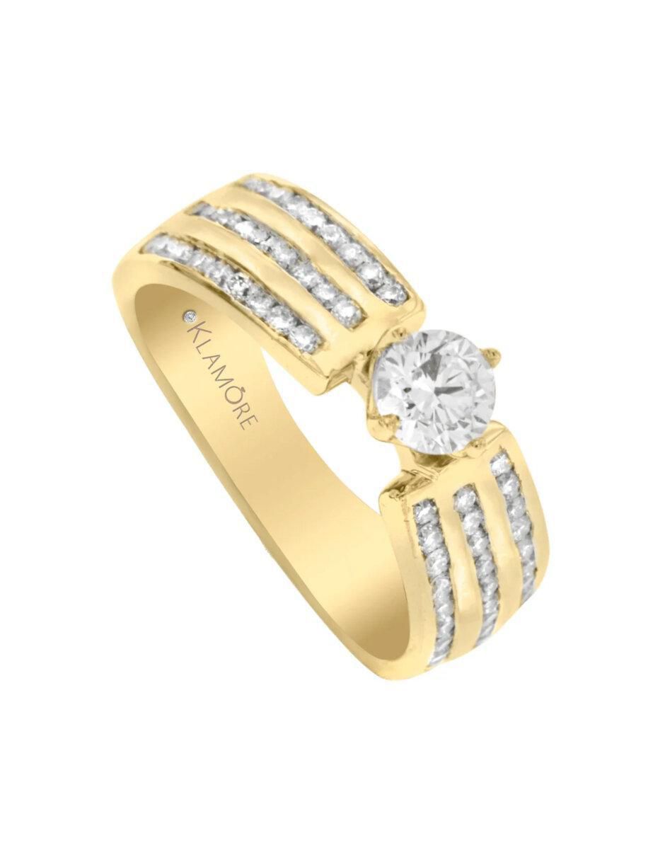 Anillo de compromiso "de" oro 14 k klamore harriet diamante