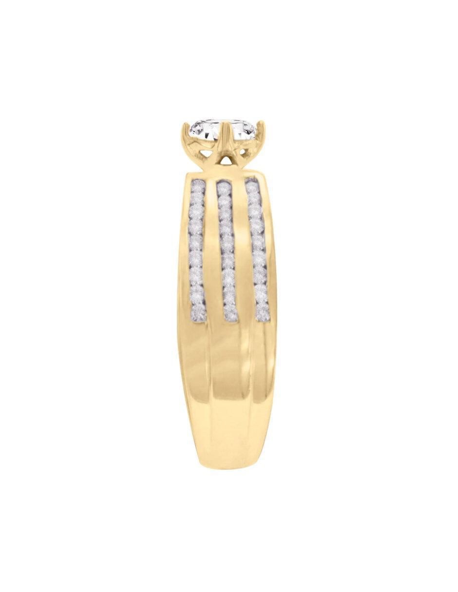 Anillo de compromiso "de" oro 14 k klamore harriet diamante