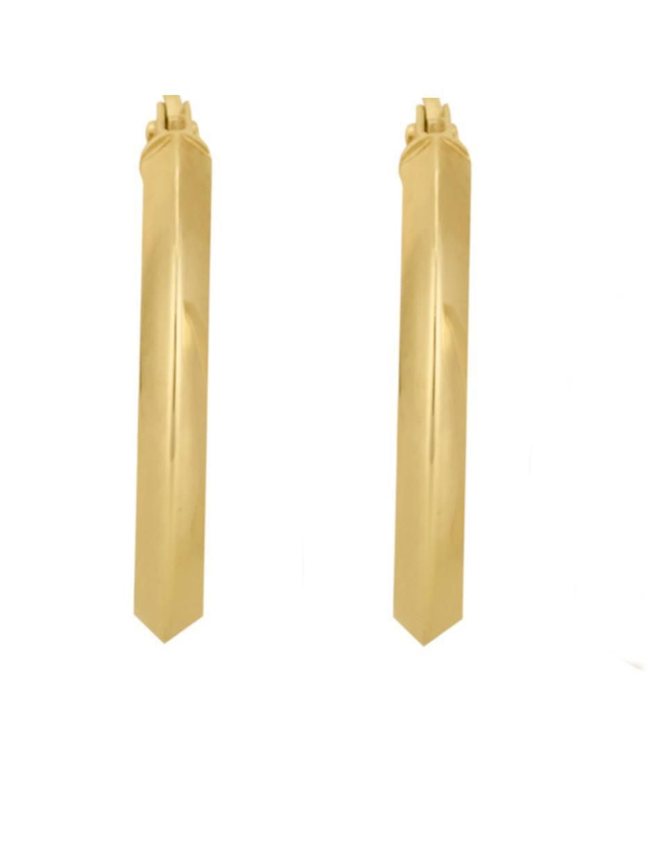 Arracadas redondas de oro 14 k con acabado liso