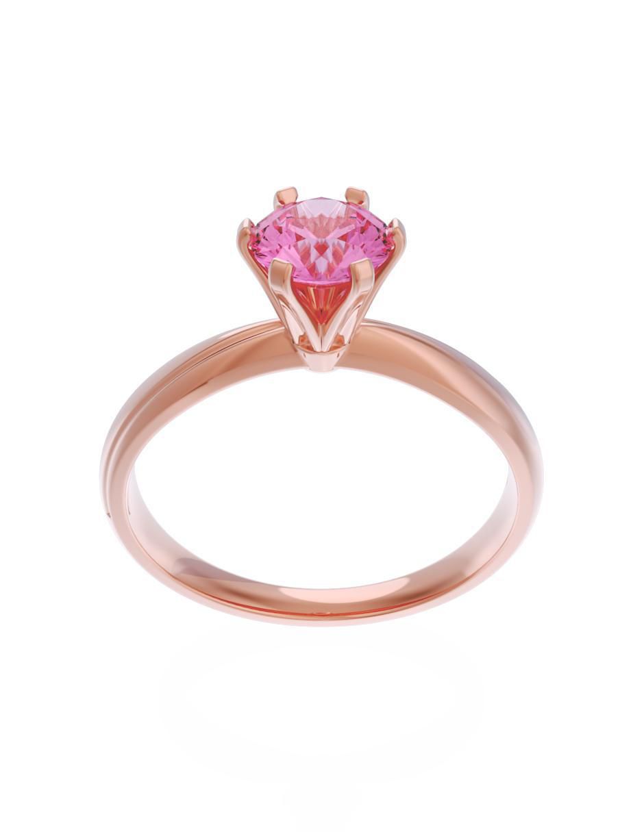 Anillo de compromiso de oro 10 k Eternidad 2