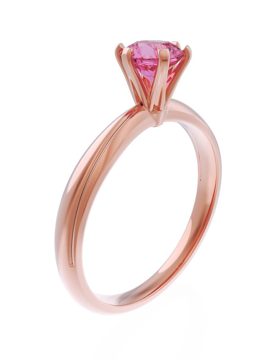 Anillo de compromiso de oro 10 k Eternidad 3