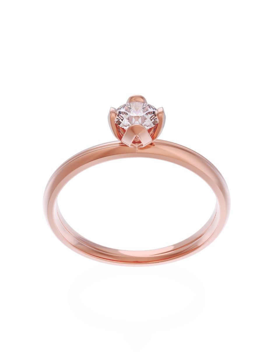 Anillo de compromiso de oro 10 k Eternidad 2