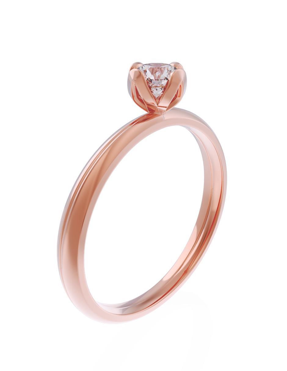 Anillo de compromiso de oro 10 k Eternidad 3