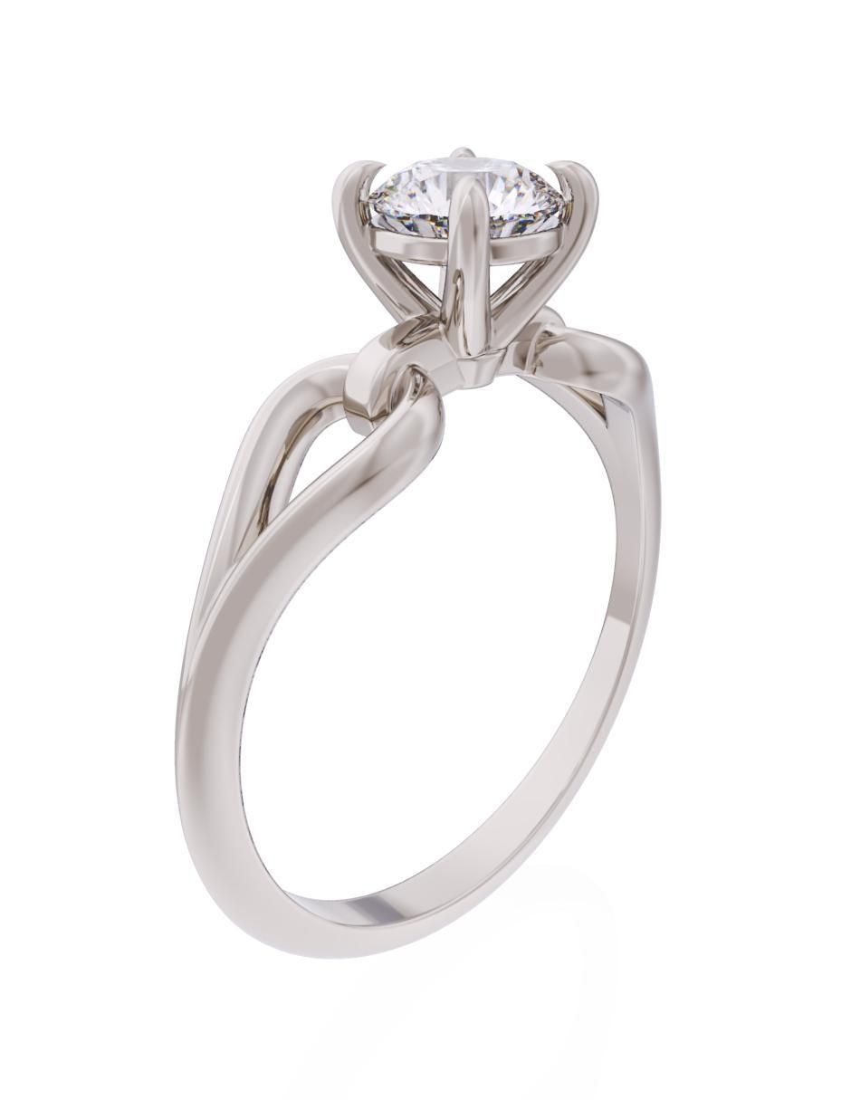 Anillo de compromiso de oro 10 k Eternidad 3