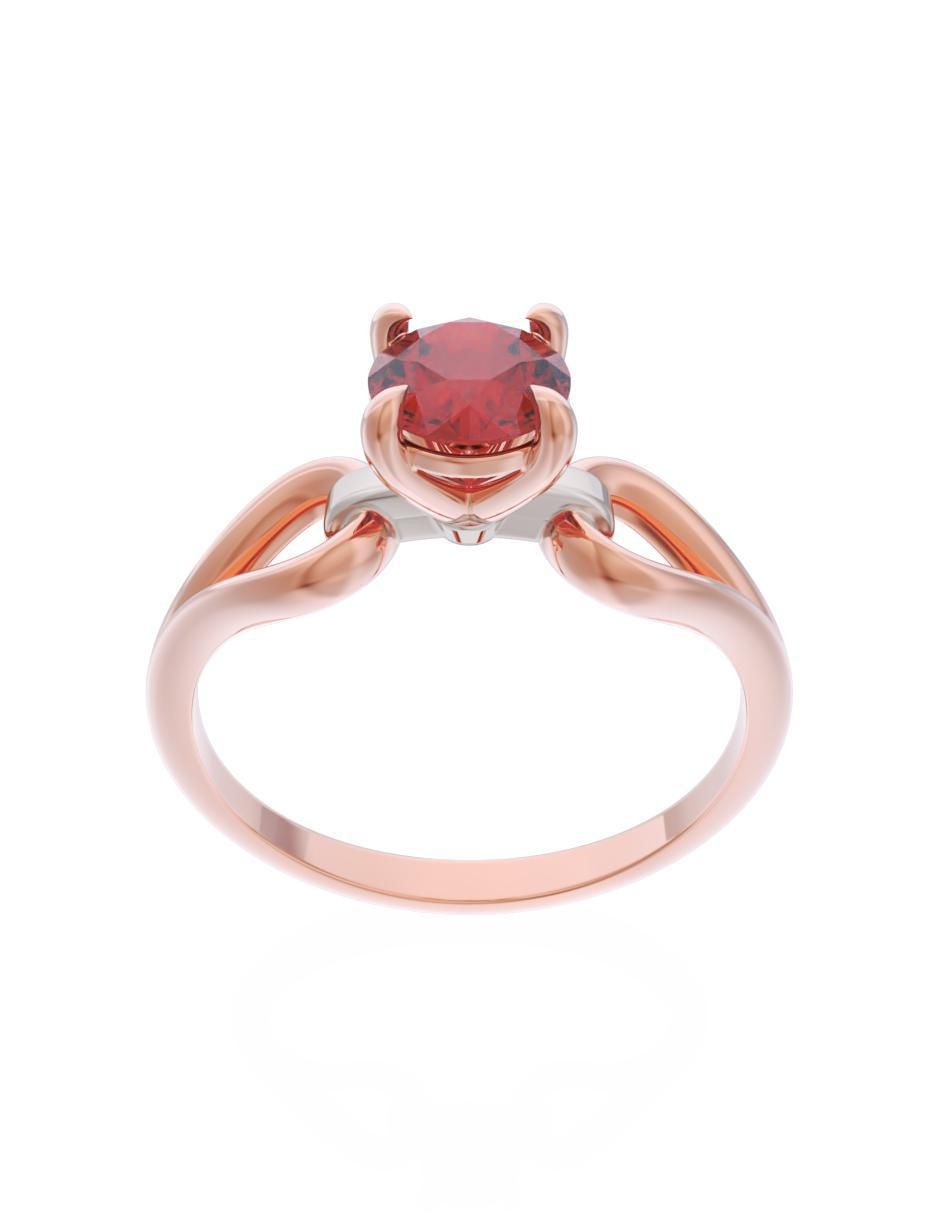 Anillo de compromiso de oro 10 k Eternidad 2