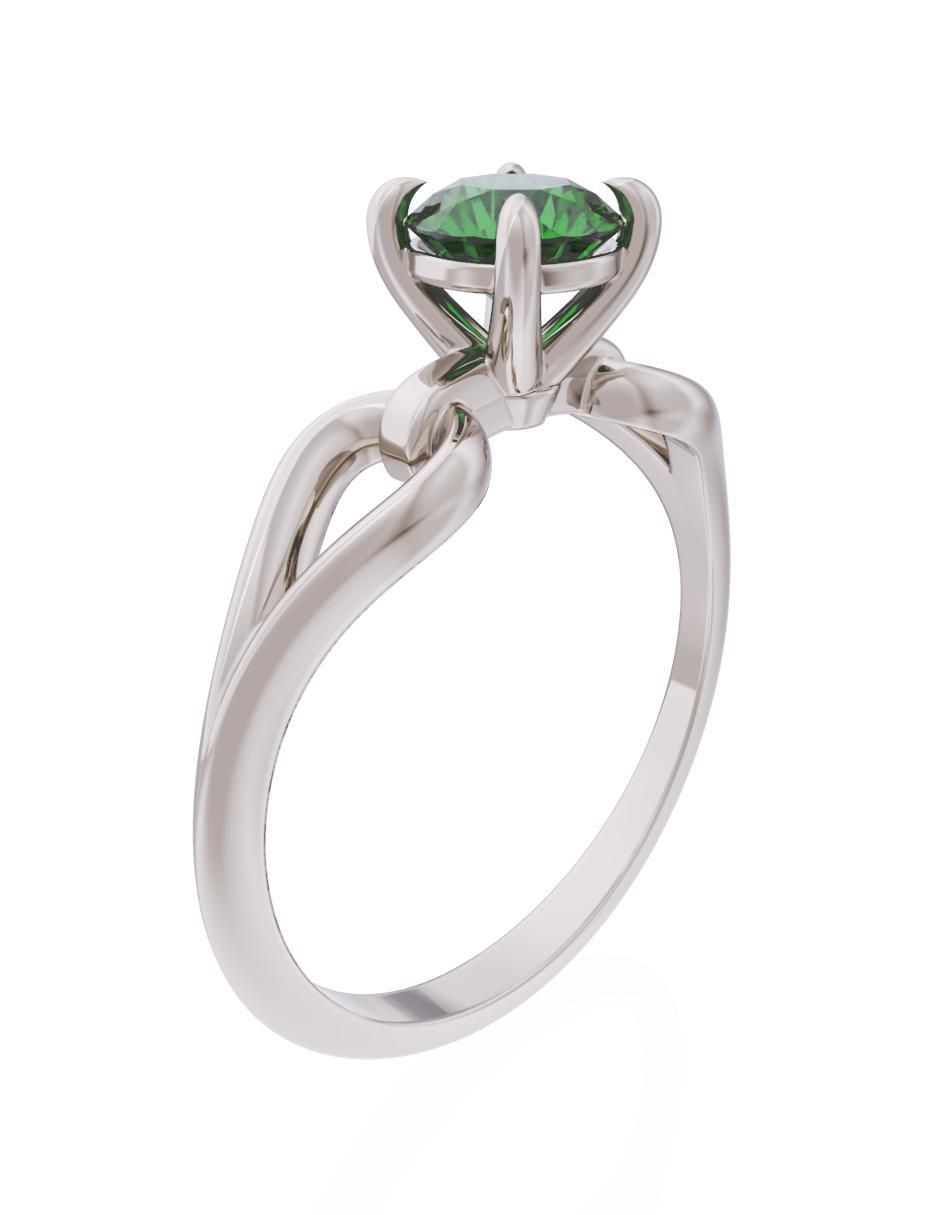 Anillo de compromiso de oro 10 k Eternidad 3