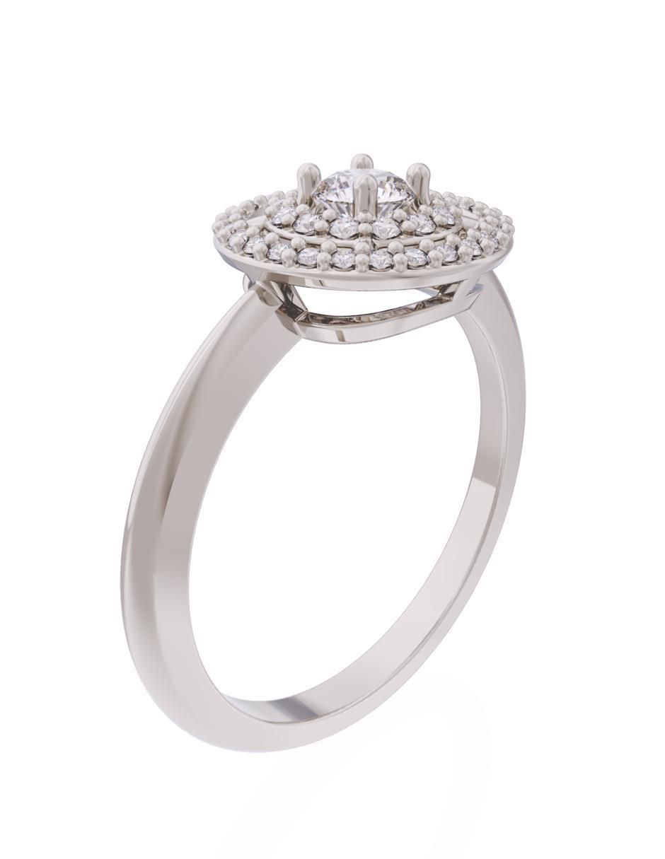 Anillo de compromiso de oro 14 k Eternidad 2025 3