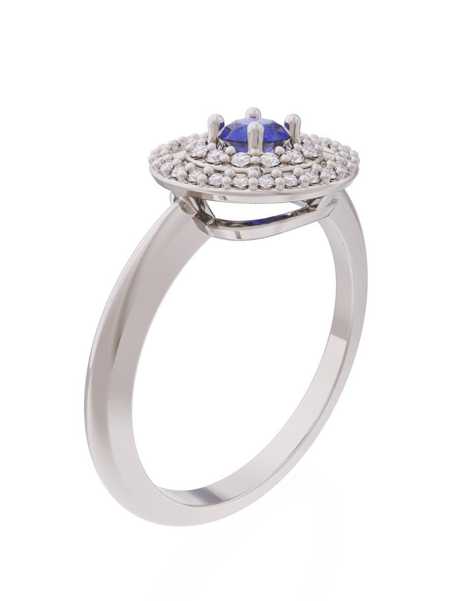 Anillo de compromiso de oro 14 k Eternidad 3