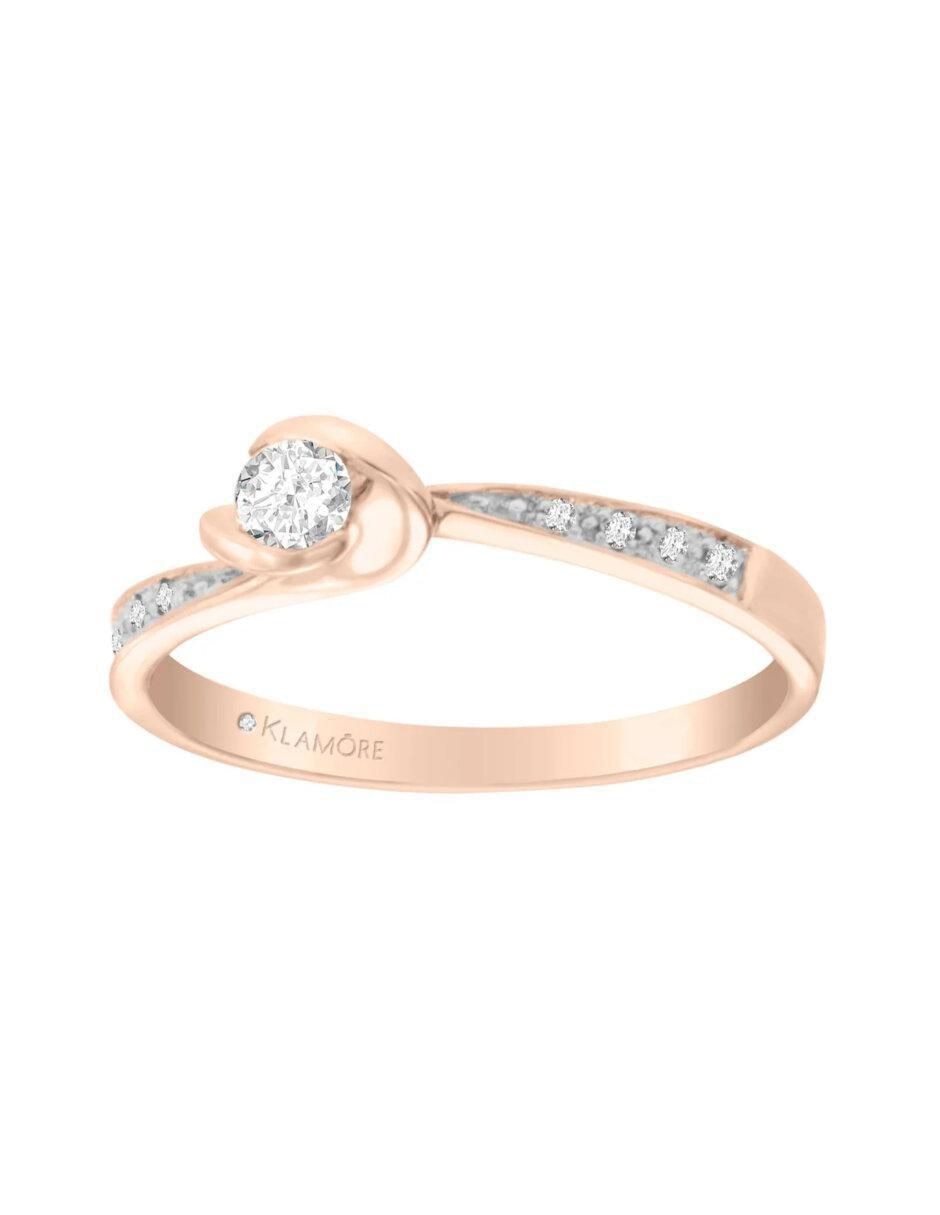 Anillo de compromiso de oro 14 k Chiara diamante Anillo de compromiso de oro 14 k Chiara diamante