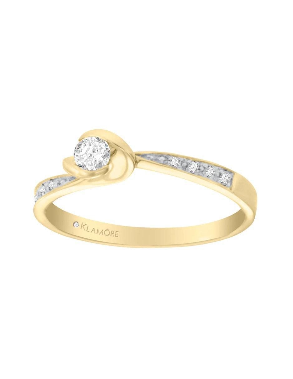Anillo de compromiso de oro 14 k Chiara diamante