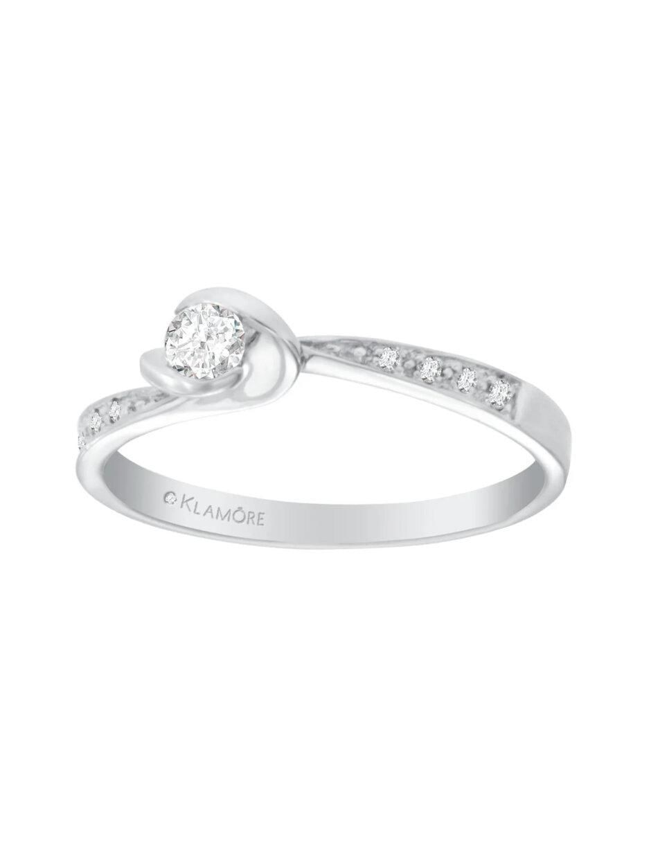 Anillo de compromiso de oro 14 k Chiara diamante