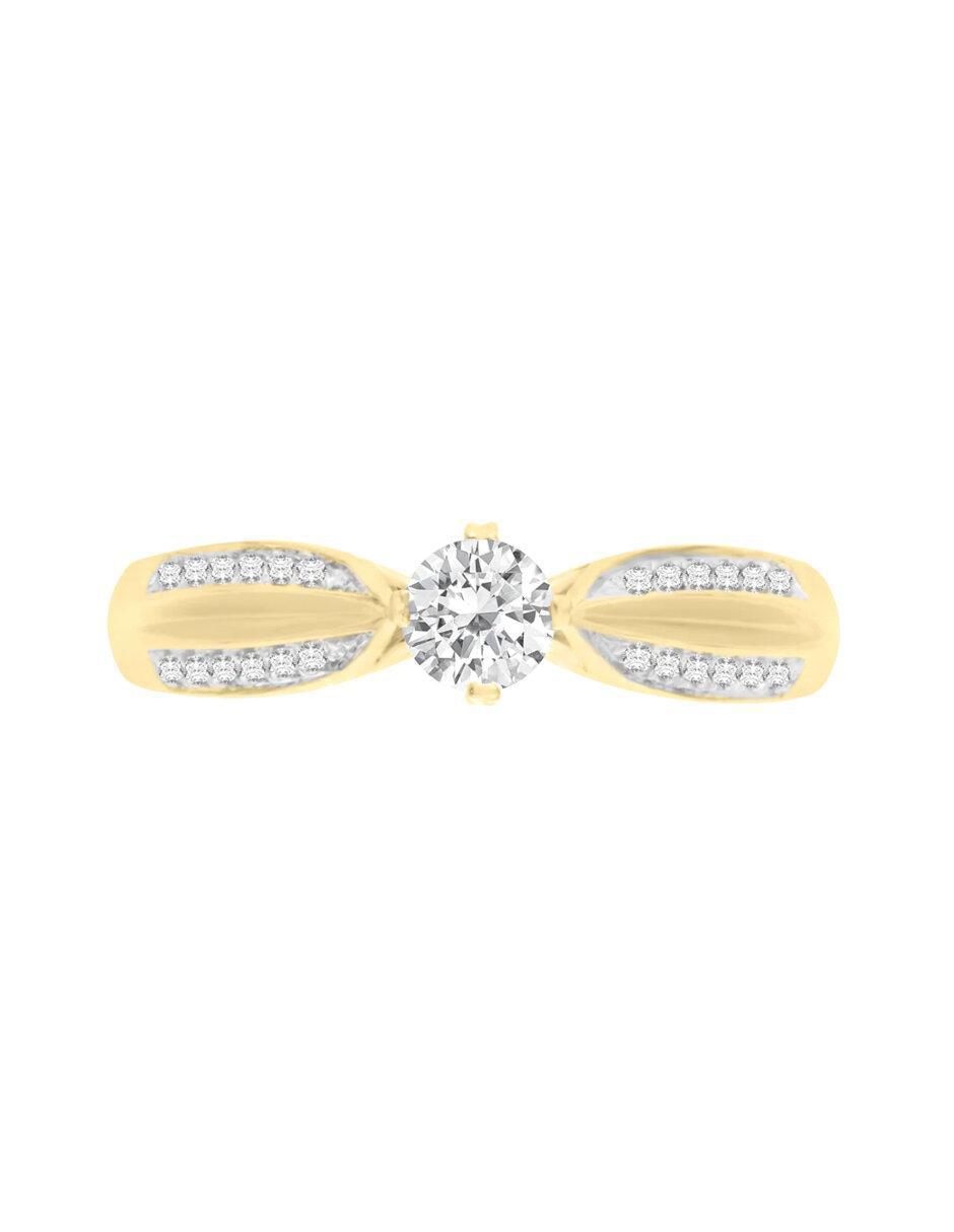 Anillo de compromiso de oro 14 k Mariela diamante