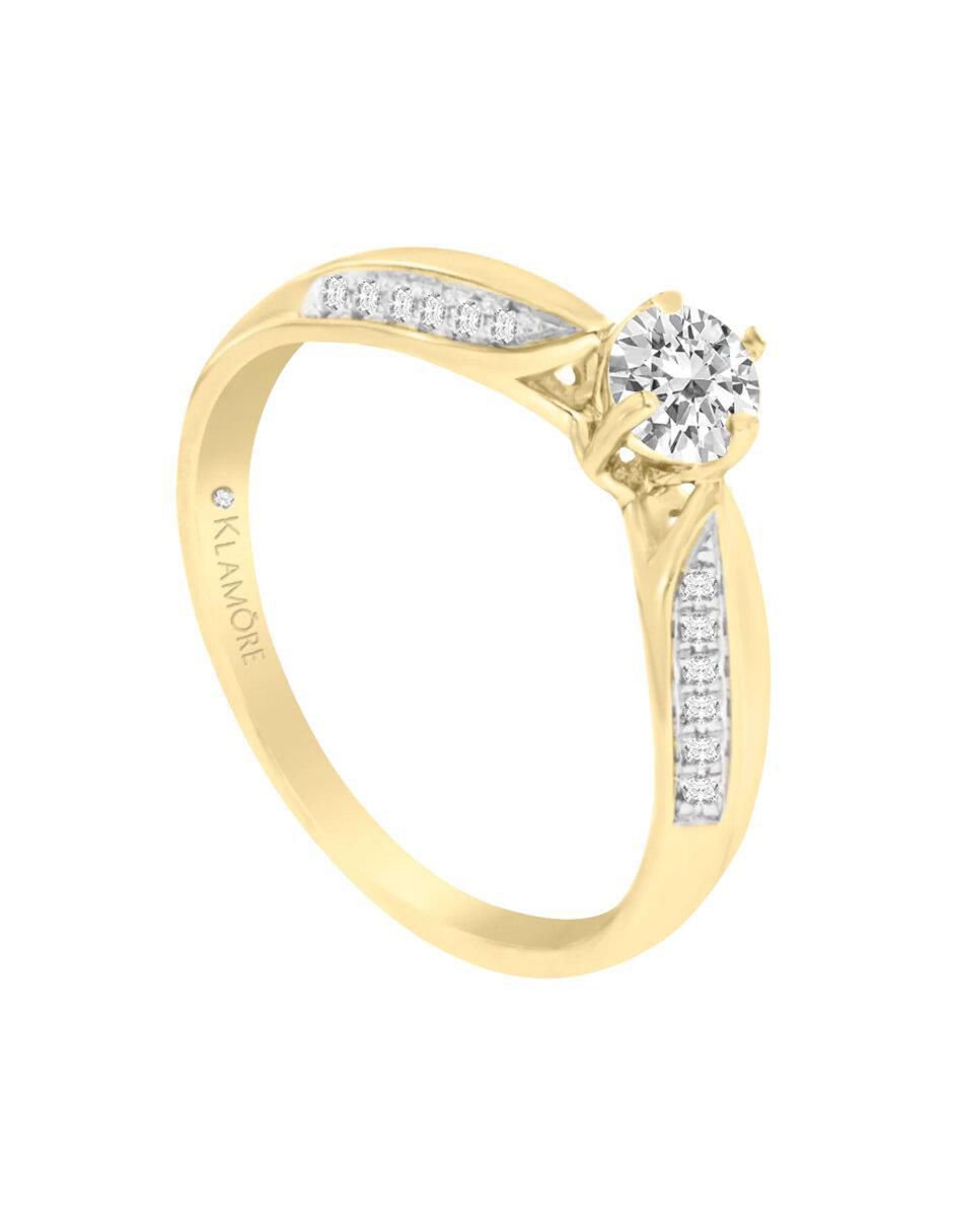 Anillo de compromiso "de" oro 14 k klamore mariela diamante