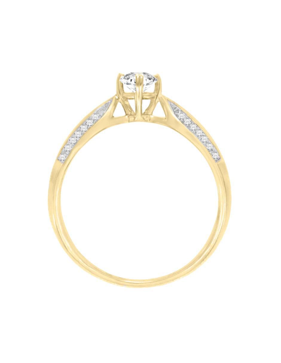 Anillo de compromiso "de" oro 14 k klamore mariela diamante