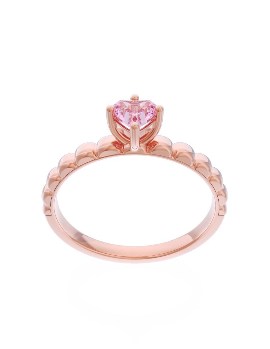 Anillo de compromiso de oro 10 k Eternidad 2