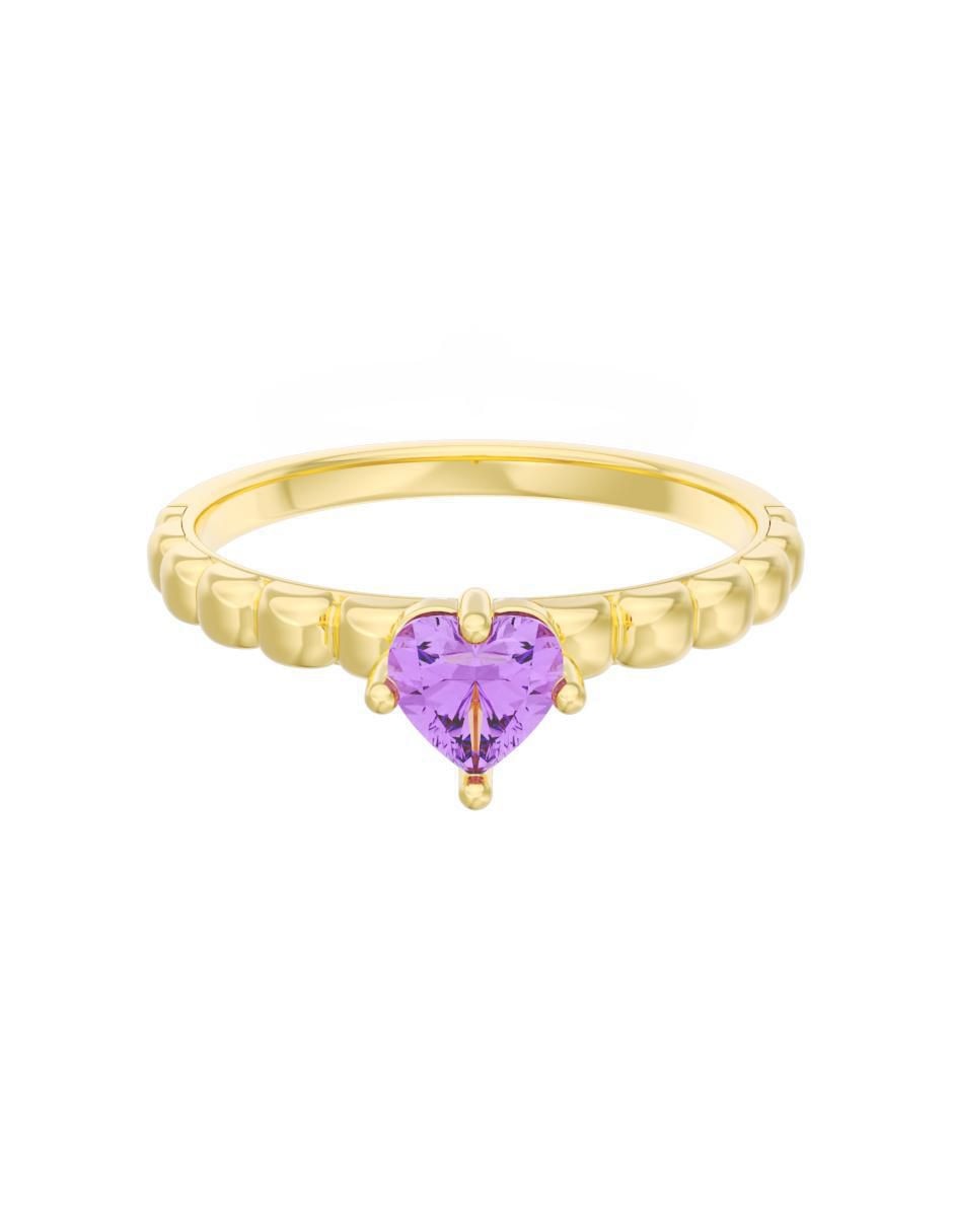 Anillo de compromiso de oro 10 k Eternidad