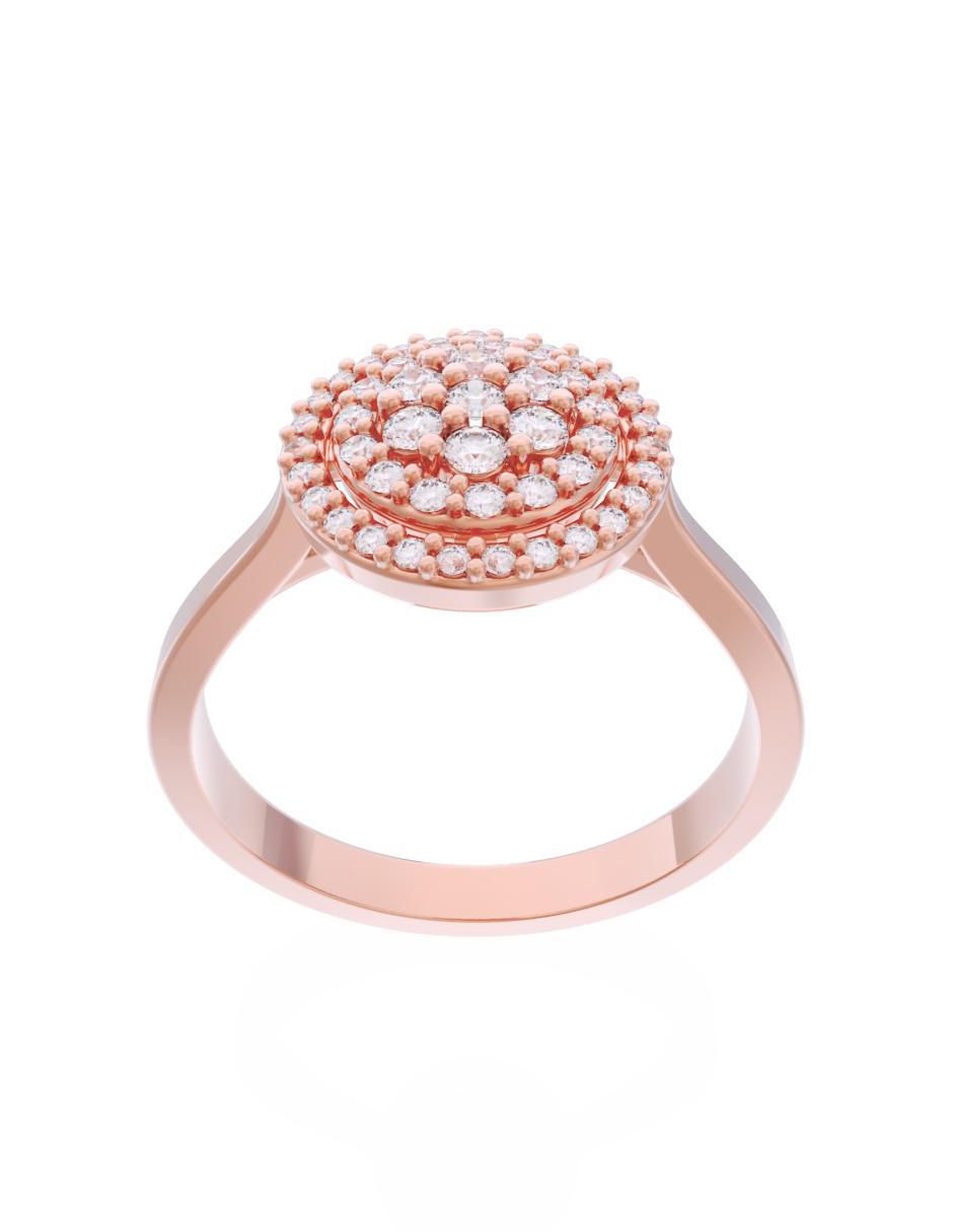 Anillo de compromiso de oro 14 k Eternidad 2