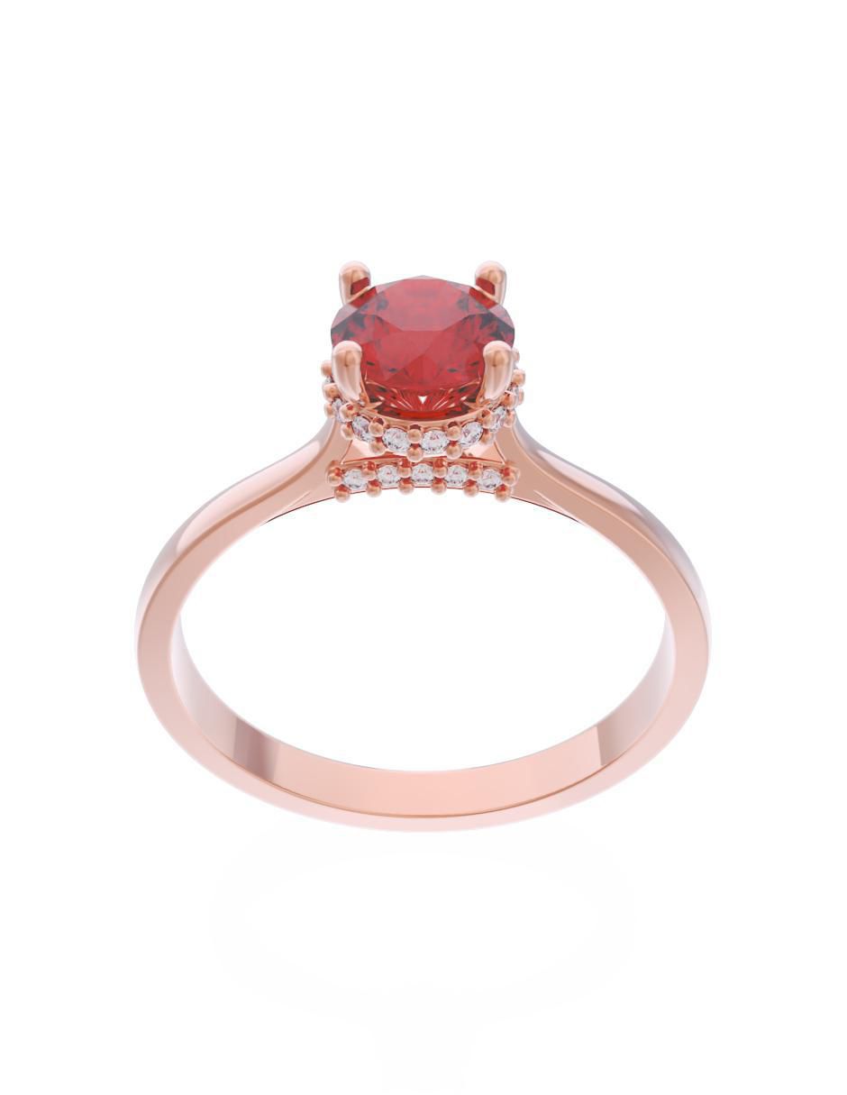 Anillo de compromiso de oro 14 k Eternidad 2025 2