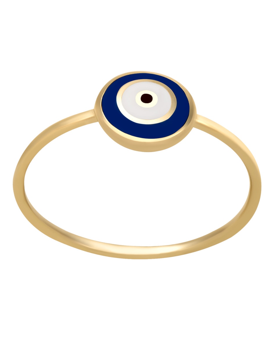 Anillo de ojo 14 k de oro amarillo brillante Anillo de ojo 14 k de oro amarillo brillante
