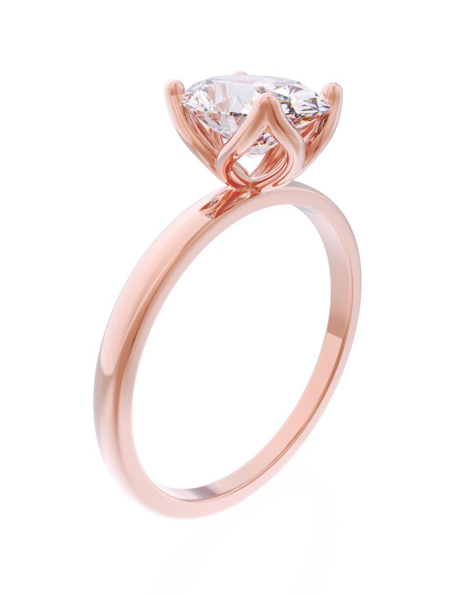 Anillo de compromiso de oro 14 k Eternidad 2025 3