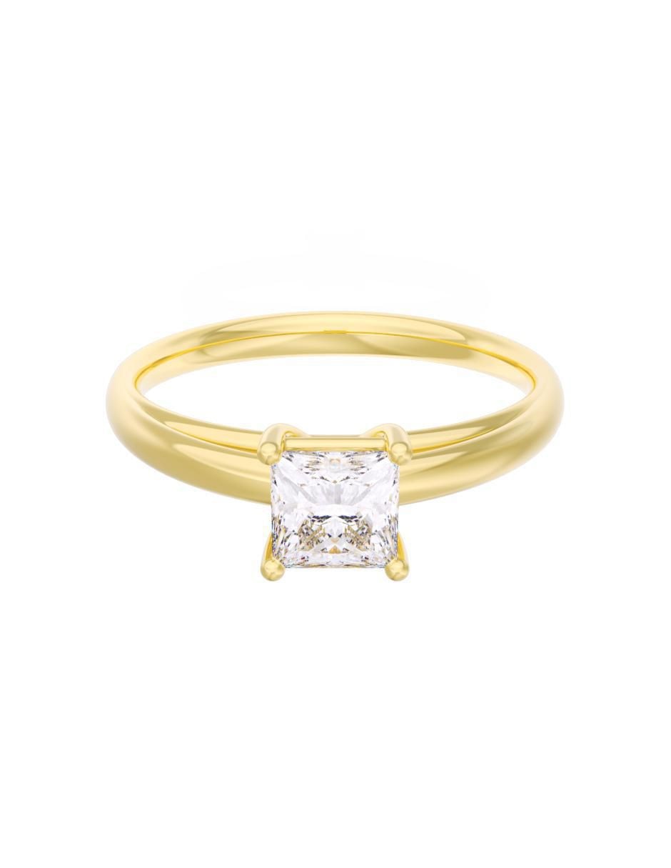 Anillo de compromiso de oro 14 k Eternidad