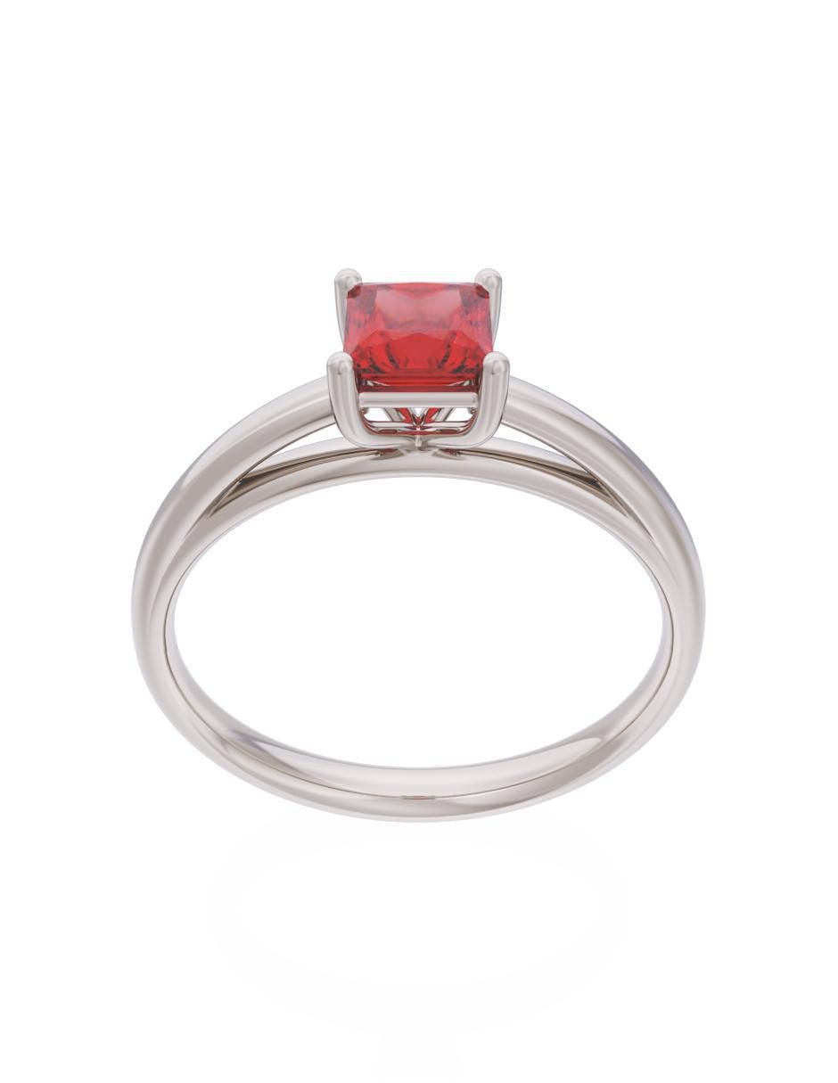 Anillo de compromiso de oro 14 k Eternidad 2