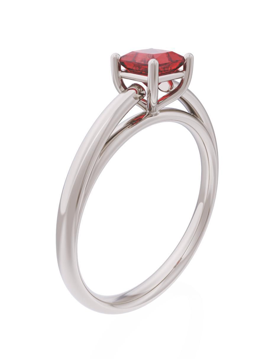 Anillo de compromiso de oro 14 k Eternidad 3