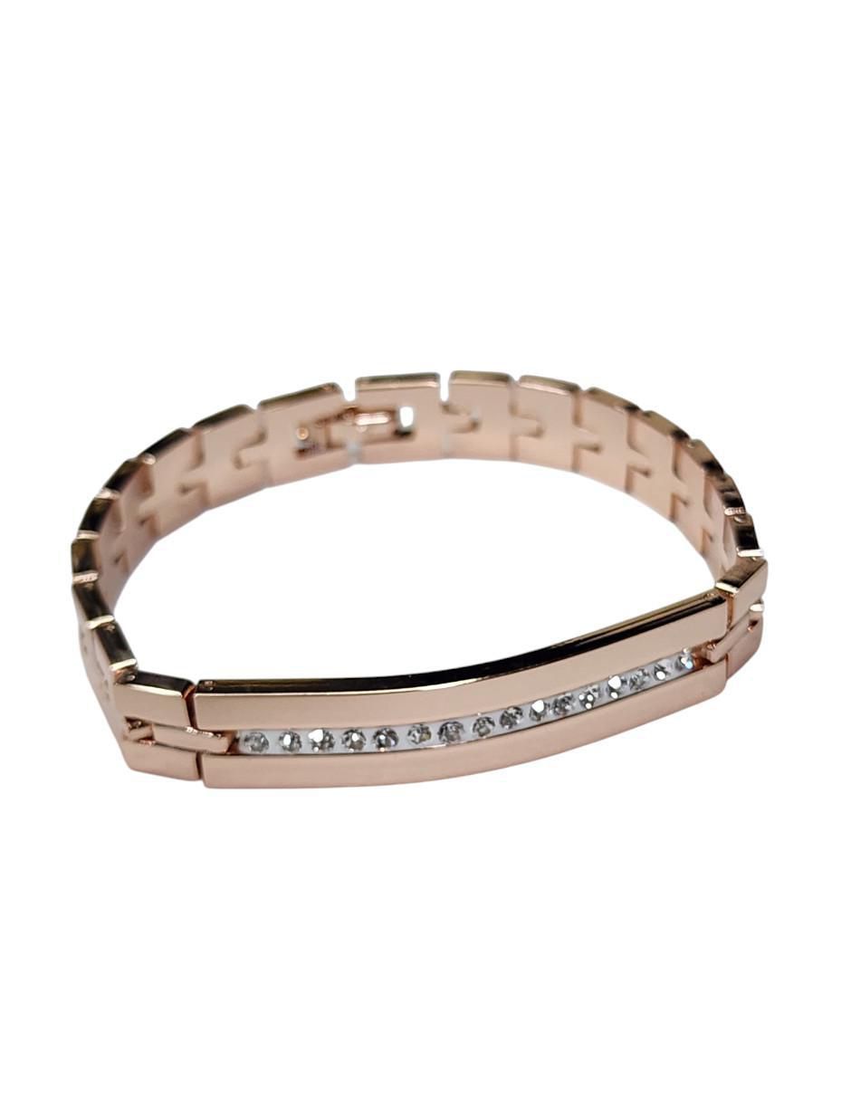 Brazalete Luxury con acabado baño de oro rosa 14 k 2