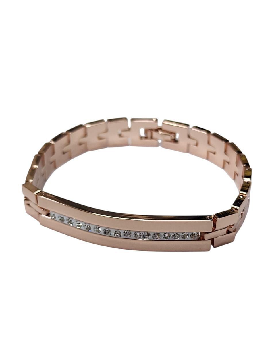 Brazalete Luxury con acabado baño de oro rosa 14 k 3