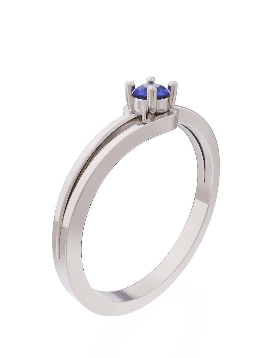 Anillo de compromiso de oro 14 k Eternidad 3