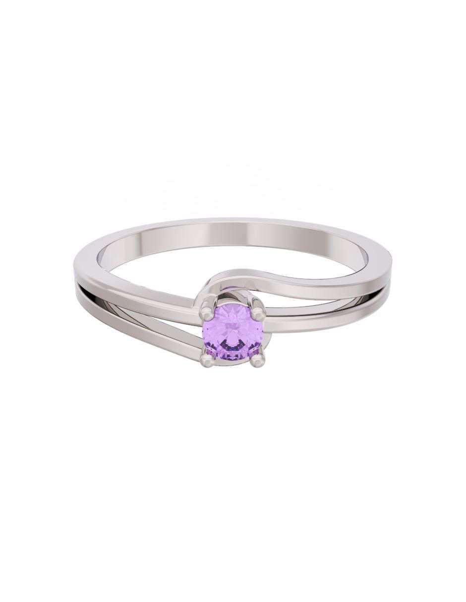 Anillo de compromiso de oro 14 k Eternidad
