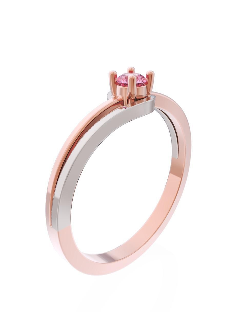 Anillo de compromiso de oro 14 k Eternidad 2025 3